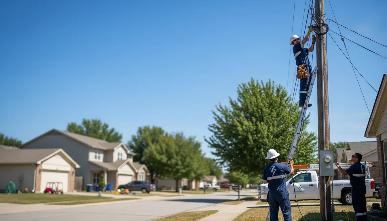 Residential electrician providing installation services in Fredonia, WI